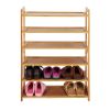 Stylish Bamboo 6-Tier Entryway Shoe Rack