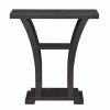 Transitional Draper Console Table in Gray Finish w/ Open Storage Shelf