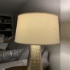 25"H A.B. Leaf Hammered Table Lamp