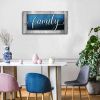 Serene Family Bonds Navy Blue Canvas Wall Art