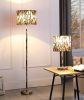 59" Faux Suede Tiger Print Floor Lamp