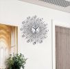 Radial Sunburst Diamond Silent Wall Clock Modern Home