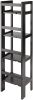 Black Winsome Wood Terry Folding Bookshelf