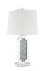 ACME Modern Table Lamp in Mirrored & Faux Diamonds