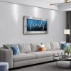 Serene Family Bonds Navy Blue Canvas Wall Art