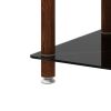 Modern 2-Tier Space End Table by Yeah Depot (Black + Walnut)