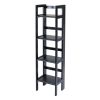 Black Winsome Wood Terry Folding Bookshelf