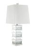 ACME Nysa Table Lamp in Mirrored & Faux Crystals