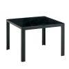 Modern Nesting Coffee Table Set w/ Tempered Glass Finish- Black