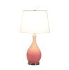 Mid-Century Pink Telli Pebble 28" Resin Table Lamp