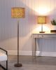 59" Faux Suede Leopard Print Floor Lamp