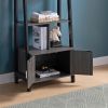 Distressed Grey & Black Bookshelf by Yeah Depot