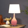 Mid-Century Pink Telli Pebble 28" Resin Table Lamp