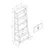Distressed Grey & Black Bookshelf by Yeah Depot