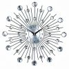 Radial Sunburst Diamond Silent Wall Clock Modern Home