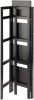 Black Winsome Wood Terry Folding Bookshelf