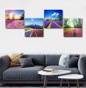 Tulip Lavender Field Colorful Flowers Canvas Giclee Prints