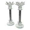 Ambrose Exquisite 2-Piece Silver Candle Holders