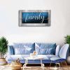 Serene Family Bonds Navy Blue Canvas Wall Art
