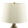 Pelion 20" Modern LED Table Lamp w/ Linen Shade & Glass Base