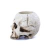 Antique Halloween Skull Tealight Candle Holder