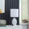 20"In Niels Silver Mirror Glass/Metal Table Lamp