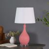 Mid-Century Pink Telli Pebble 28" Resin Table Lamp