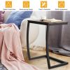 Steel Frame C-shaped Sofa End Table by Johns Homes