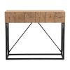 43.31-Inch Industrial Wood Console Table with Two Drawers by Yeah Depot