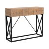 43.31-Inch Industrial Wood Console Table with Two Drawers by Yeah Depot