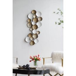 39.5" x 18" Metal Contemporary Wall Decor Accent (Color: as Pic)
