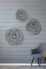 Modern Elegance Set of 3 Metal Flowers Wall Decor