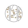 Modern Golden Gingko Leaves 3-piece Metal Wall Decor Set