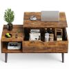 Modern Rustic Wood Lift-Top Coffee Table w/  Hidden Storage