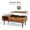Modern Rustic Wood Lift-Top Coffee Table w/  Hidden Storage
