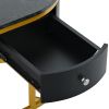Modern Marble Golden Coffee Table w/ Metal Frame, Drawers for the Living Room