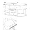 Modern Marble Golden Coffee Table w/ Metal Frame, Drawers for the Living Room
