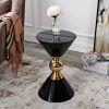 Luxurious Style Living Room End Table Home Furniture - White & Black