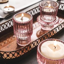 Nordic-Style Crystal Glass Tealight Candle Holder (Style: A)