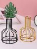 Stylish Nordic-Style Iron Vase for Dried Flowers (Black / Gold)