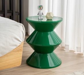 Simple Plastic Nordic Style Round End Table- Multiple Colors (Color: Green)