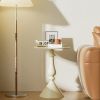 Creative Nordic Round End Table in White/Cream