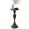 Modern Small Round Metal-style Side Table-White/Cream/Black