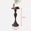 Modern Small Round Metal-style Side Table-White/Cream/Black