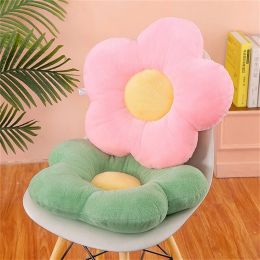 Sunflower Plush Throw Pillow Soft Cushion (Color: White)