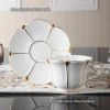 Gold Pearl Bone China Coffee Set British Porcelain