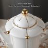 Gold Pearl Bone China Coffee Set British Porcelain