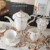 Gold Pearl Bone China Coffee Set British Porcelain