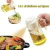 2-in-1 500ml Plastic Spray Oil Sprayer Bottle & Dispenser
