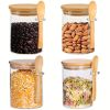 Versatile 18oz Airtight Glass Jars with Airtight Lids